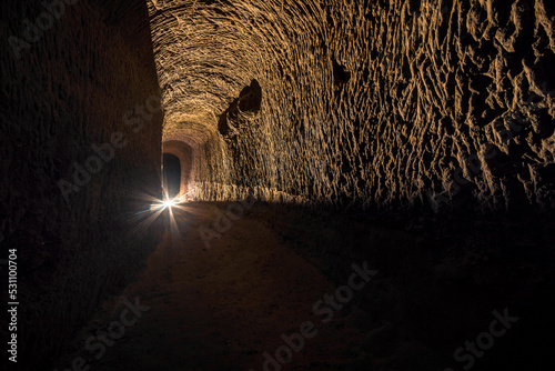 Explore a coal mine in the woods photo