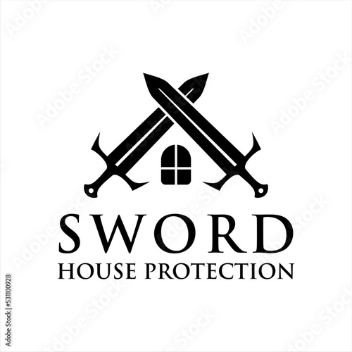 Sword House Armor logo for Secure Protect Home design inspiration.