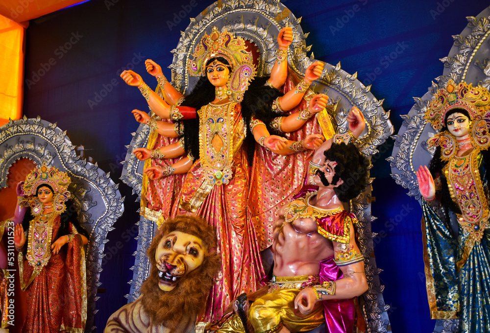 happy Durga puja advertisement, Kolkata durga puja, Navaratri, Dussehra celebration
