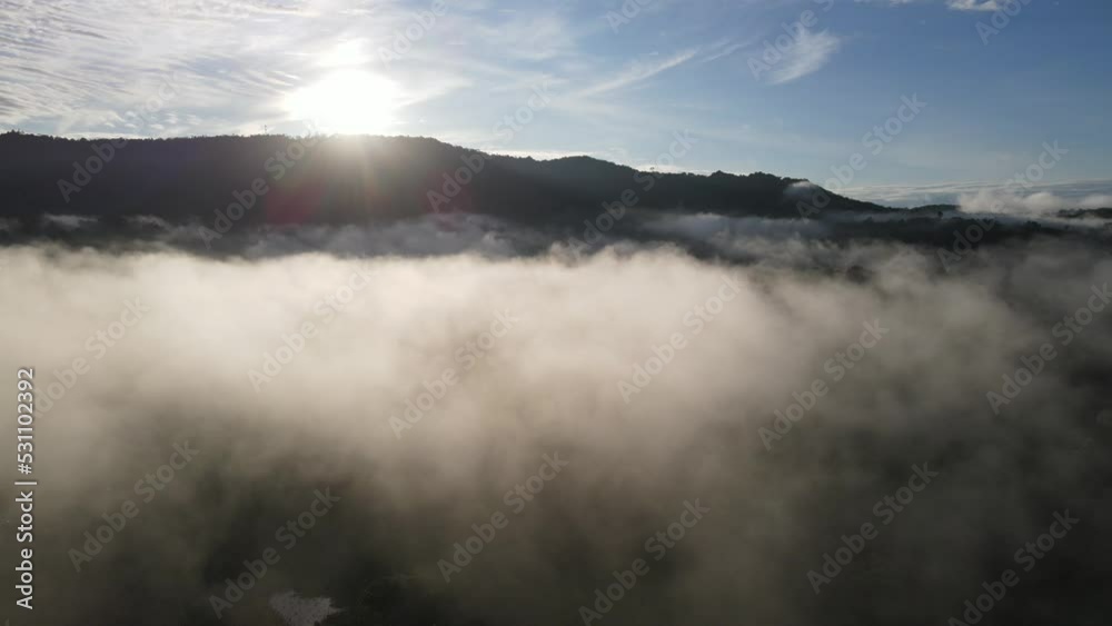 Morning fog, the high angle at Phu Thap Boek, Phetchabun Province Morning fog, the high angle at Phu Thap Boek, Phetchabun Province