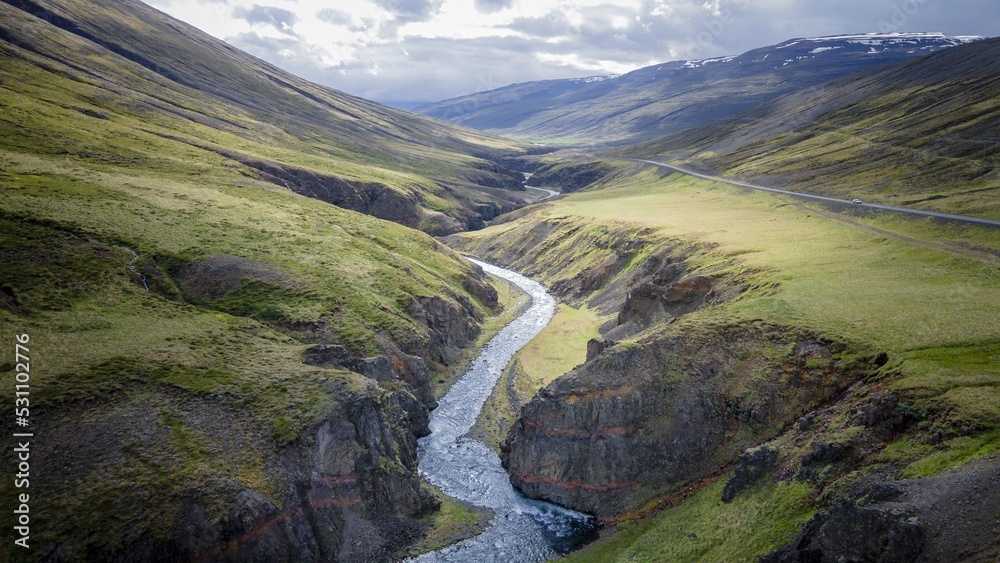 Green Iceland Canyon