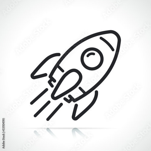 rocket or space ship icon