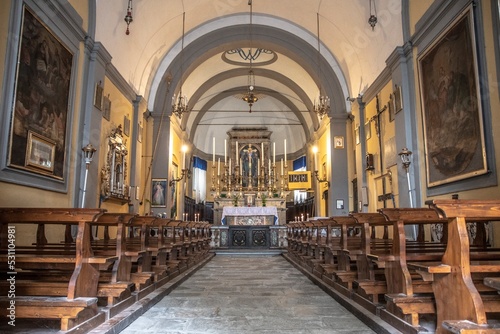Interior of the church of San Bartolomeo in Fiumalbo
