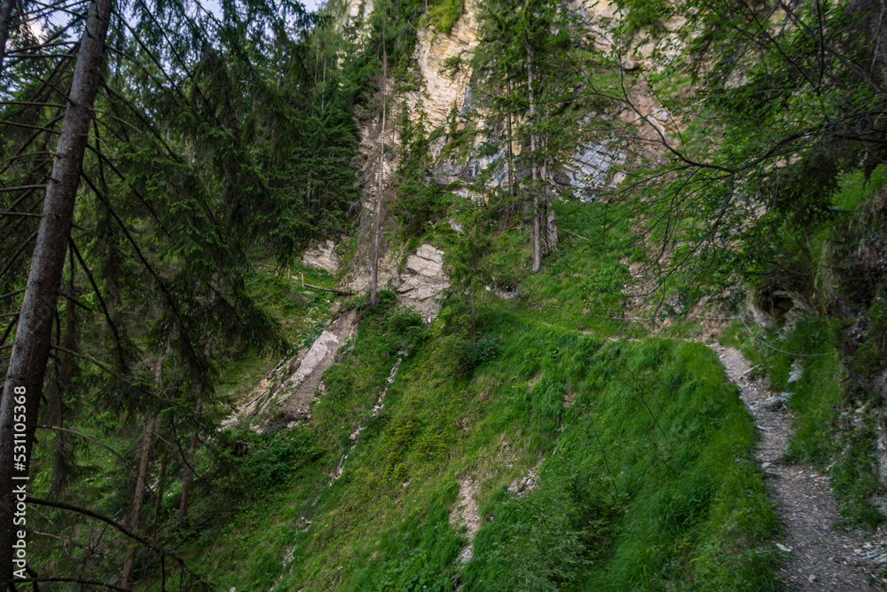Hike to the Keilkeller waterfall near Mayrhofen in the Zillertal Alps Hike to the Keilkeller waterfall near Mayrhofen in the Zillertal Alps