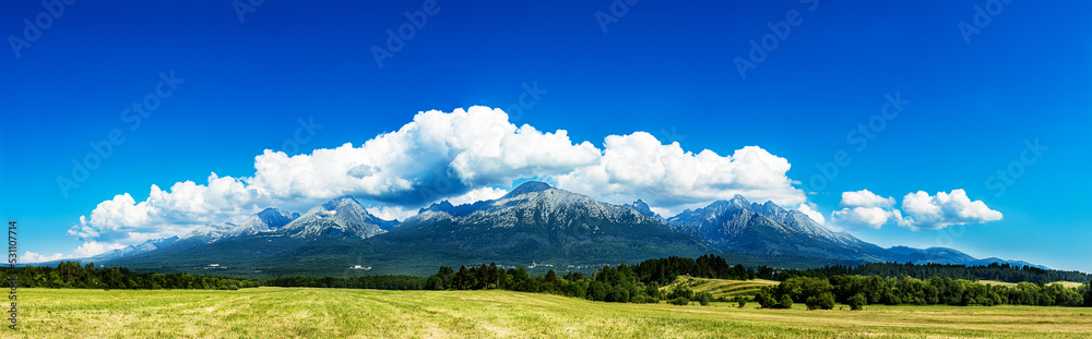 Obraz na płótnie panorama of the mountains w salonie