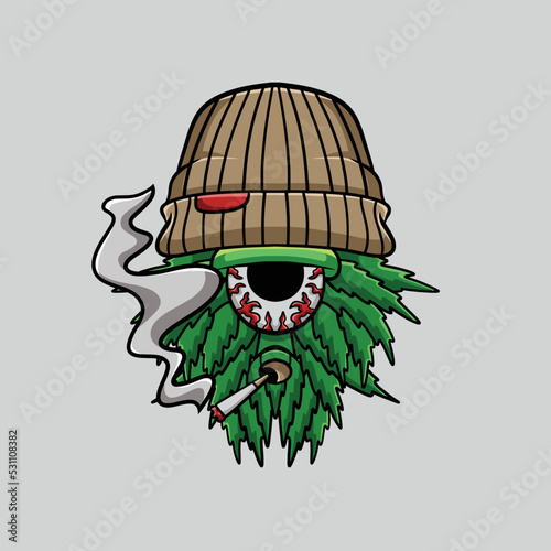 Hip Hop Marijuana Smoking Streetwear Cartoon