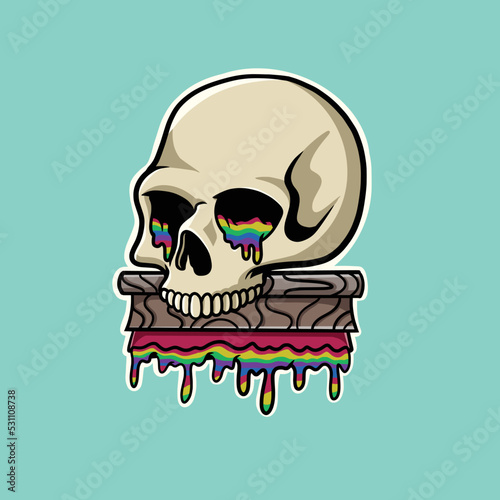 Skull Screenprinting Streetwear Cartoon