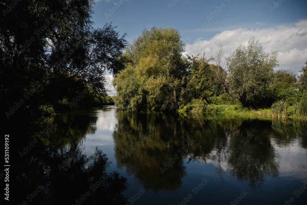 Europe, greenery and wilderness. Reflection