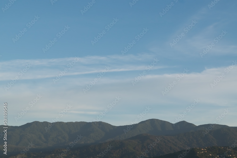 clouds over the mountains