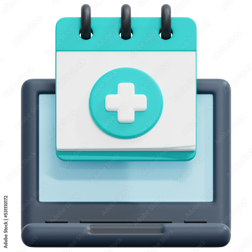 Fototapeta premium appointment 3d render icon illustration