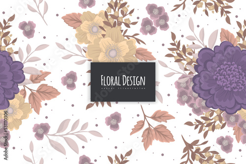Seamless Floral Pattern in vector. Wallpaper template