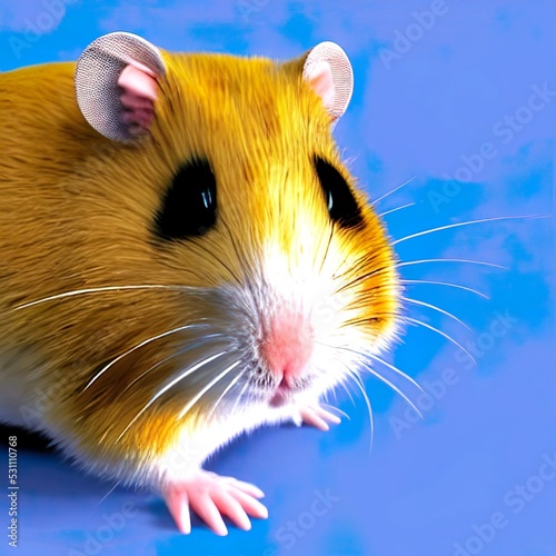 3D hamster. Animal art. Pet 