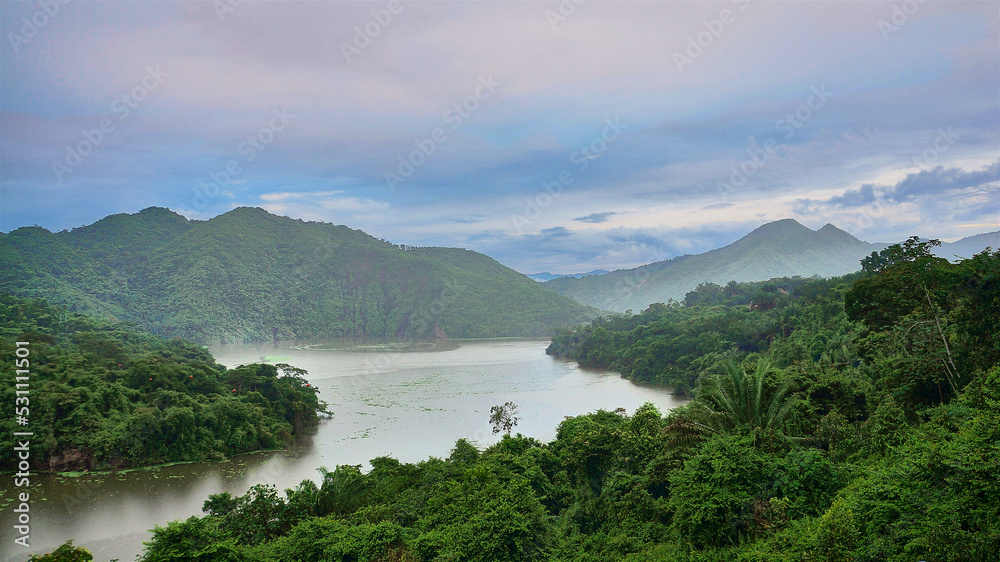 river and mountains