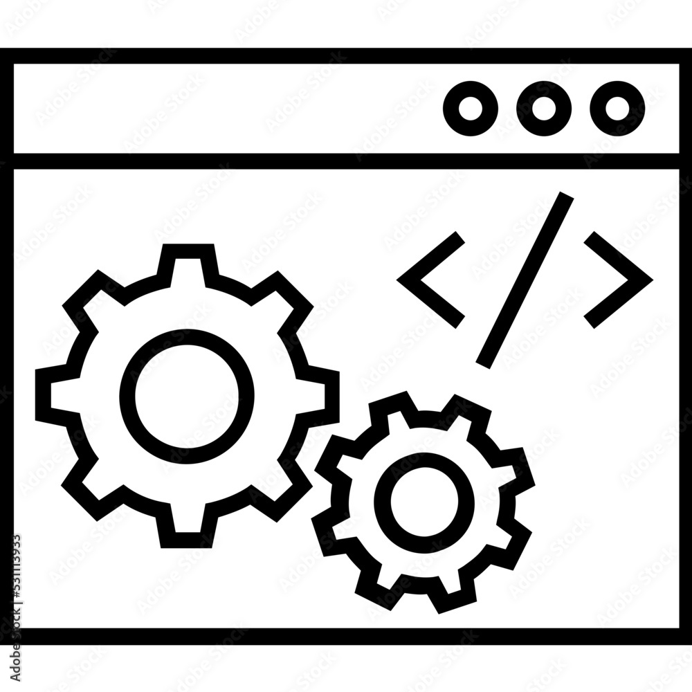 Code Optimization Line Vector Icon Code Optimization Line Vector Icon