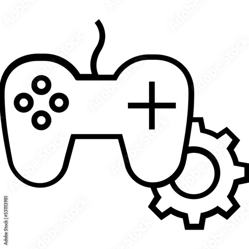 Game development Line Vector Icon