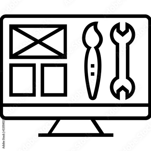 Website and Development Line Vector Icon