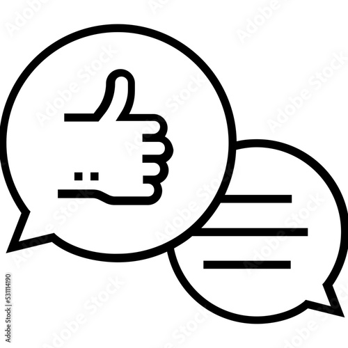 Feedback Line Vector Icon