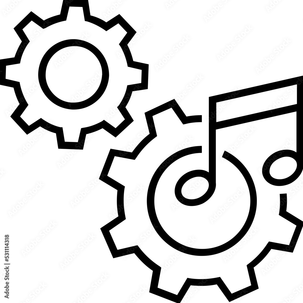 Audio Optimization Line Vector Icon Audio Optimization Line Vector Icon
