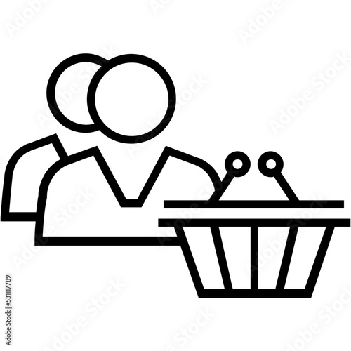 Media Buyers Line Vector Icon