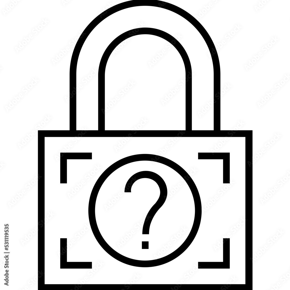 Forget Password Line Vector Icon Forget Password Line Vector Icon