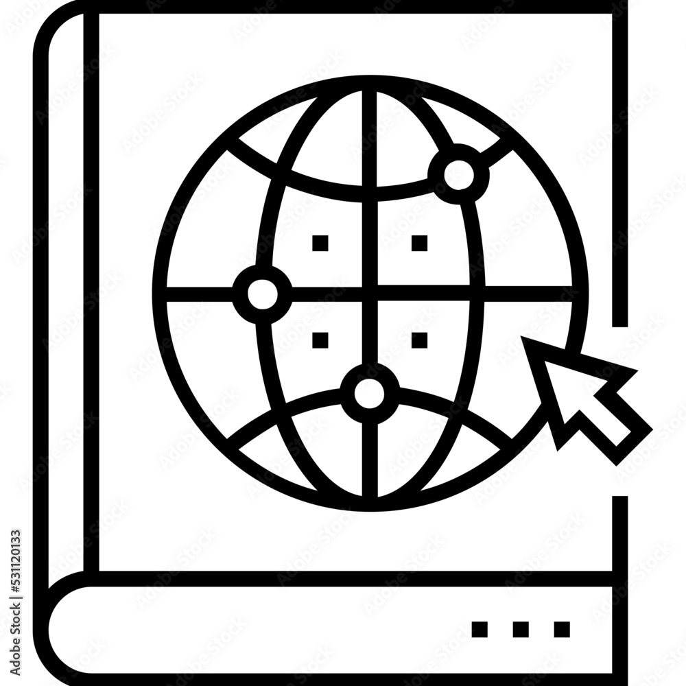 Web Instruction Line Vector Icon Web Instruction Line Vector Icon