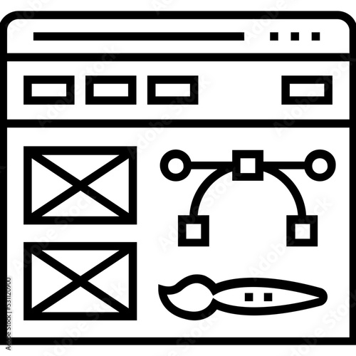 Web Design Line Vector Icon