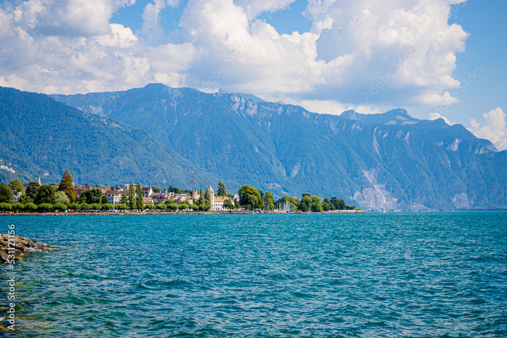 Le lac Léman à Vevey en Suisse