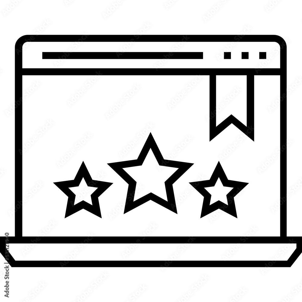 Social Bookmarking Line Vector Icon Social Bookmarking Line Vector Icon