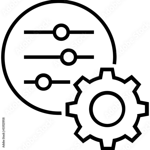 Settings Line Vector Icon