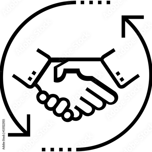 Negotiate Line Vector Icon