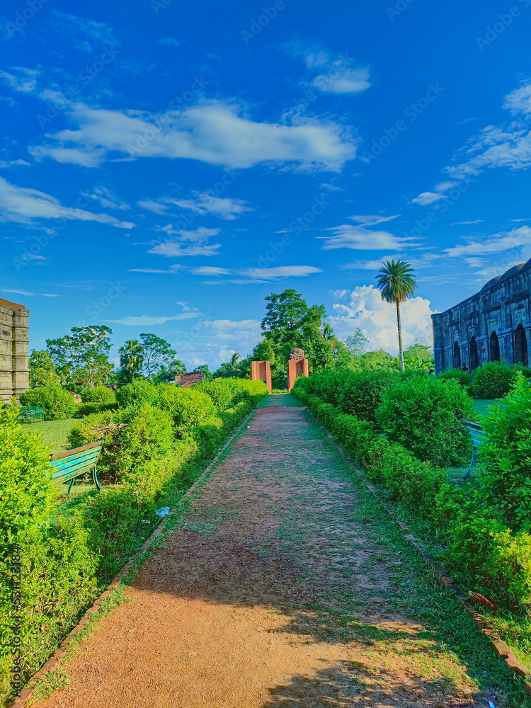 17-07-2022 Malda West Bengal India,gate way of historic mosque situated in malda west bengal built during sultan period