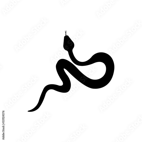 Snake. Danger. Warning. Vector image.