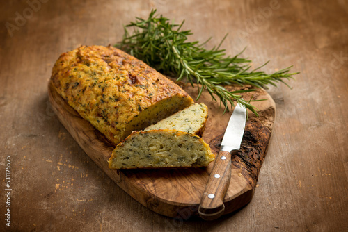 vegetarian potato meatloaf with herbs #531125575