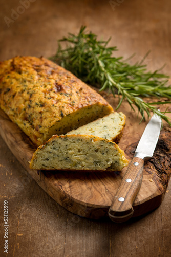 vegetarian potato meatloaf with herbs #531125599