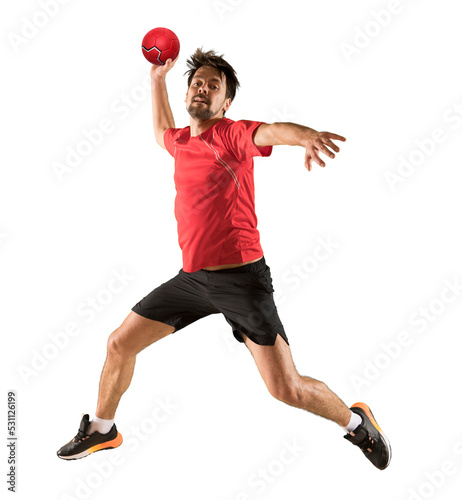 Fototapeta Naklejka Na Ścianę i Meble -  Handball player in action