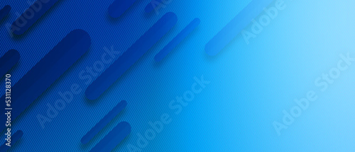 Minimal geometric blue banner geometric shapes light technology background abstract design