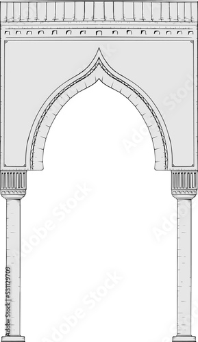 Arabian arc illustration