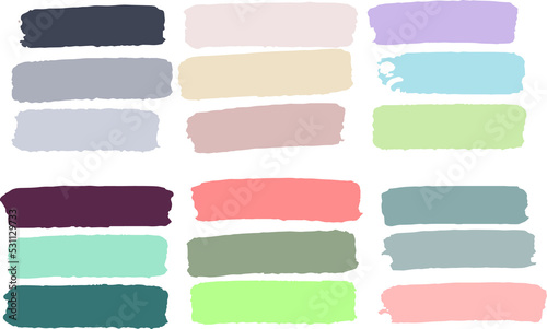 PNG. Colección armonías de color. Manchas planas para diseño web, etiquetas y maquillaje. photo