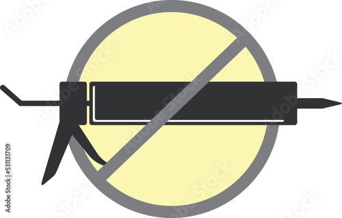 No use sealing tool symbol