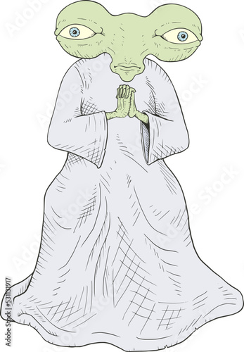 Monk alien draw