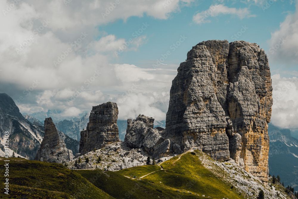 landscape with clouds in th dolomites