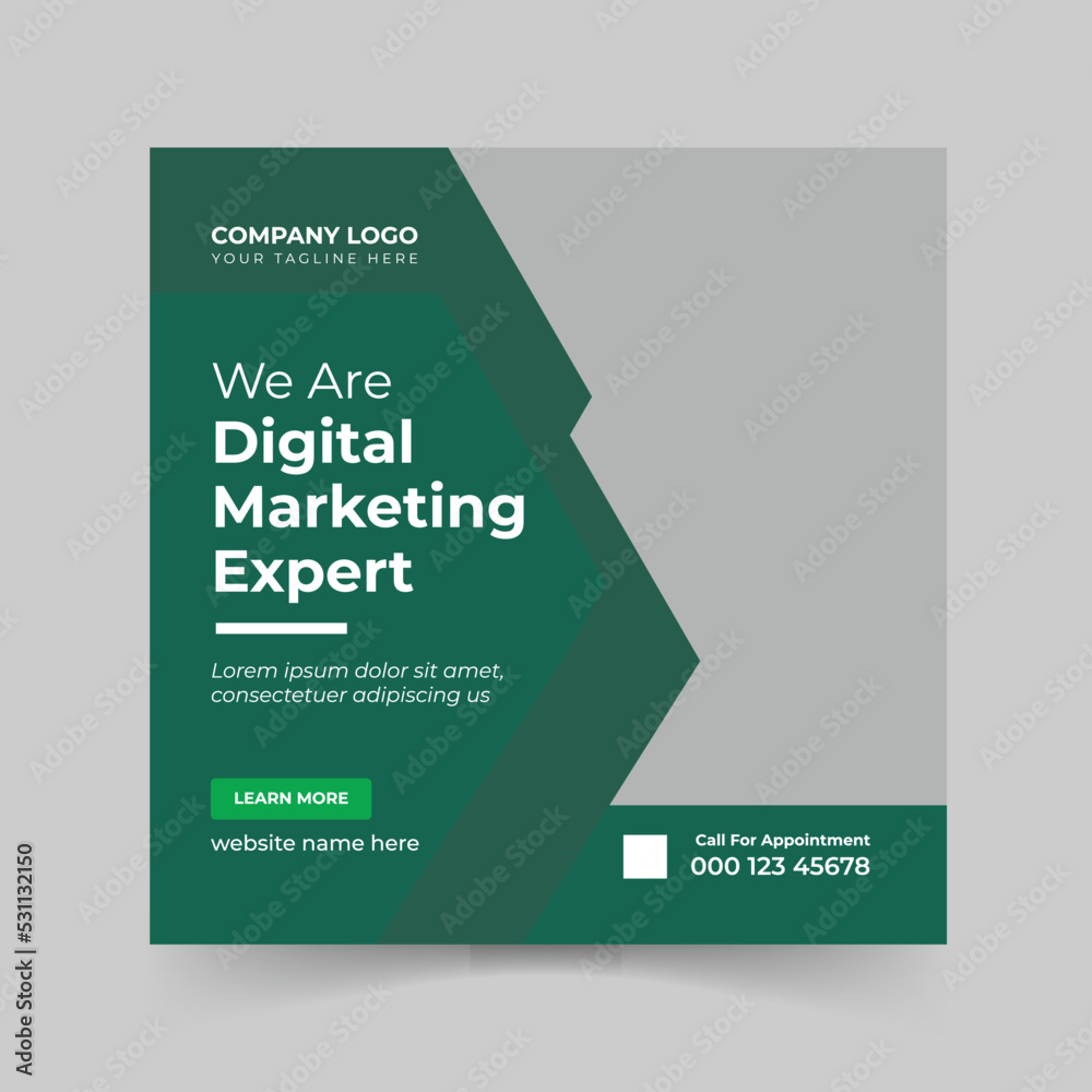 Corporate Social Media Post Template Design