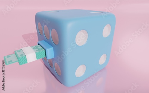 money on pink background save money investment gaming 3d illustration