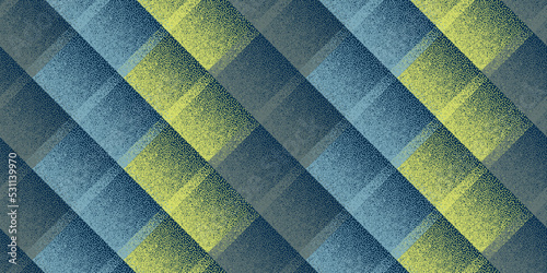 Fade dotwork rhombus shapes vector geometric seamless pattern.