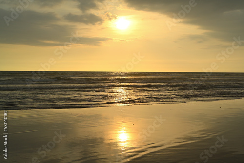 Immaculate waves crashing on the golden shore © Subhashish