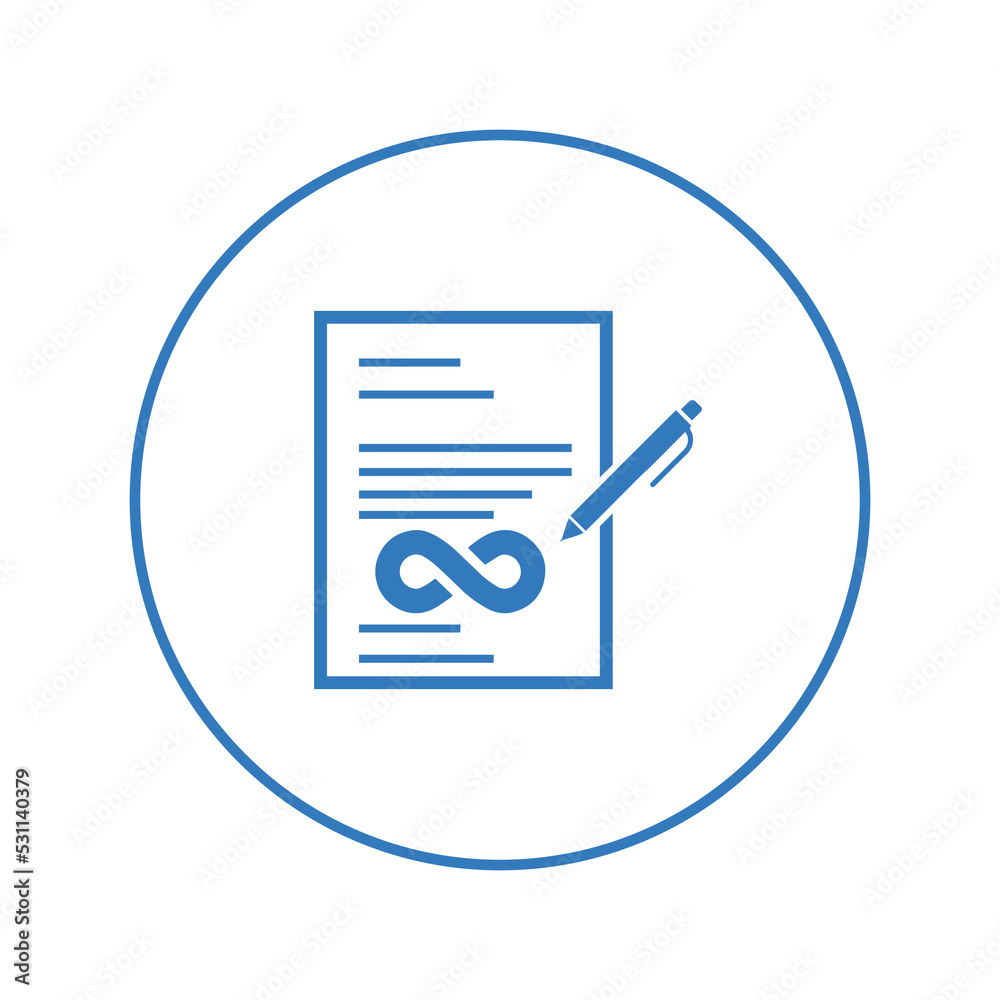 Marriage certificate document icon | Circle version icon |