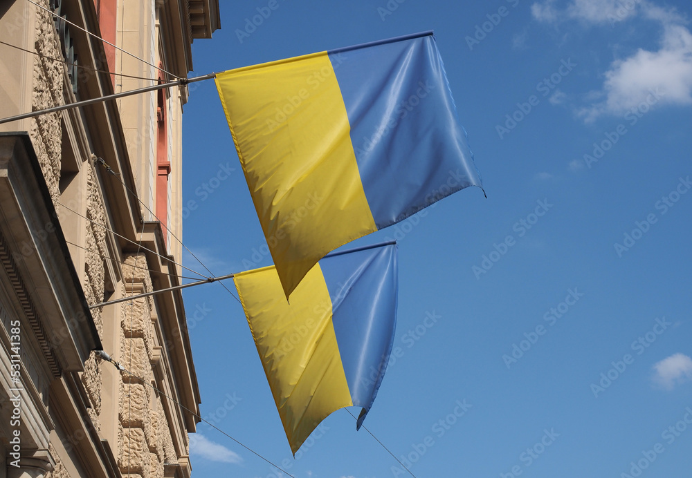 Ukrainian flag of Ukraine