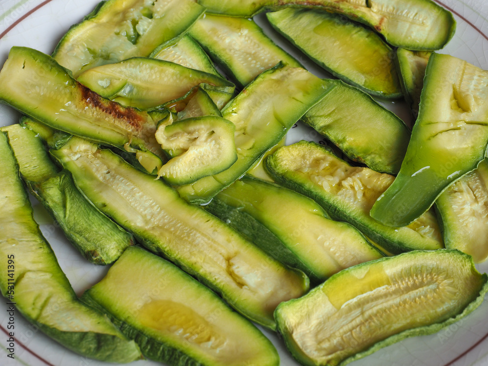 zucchini aka courgettes vegetables food background