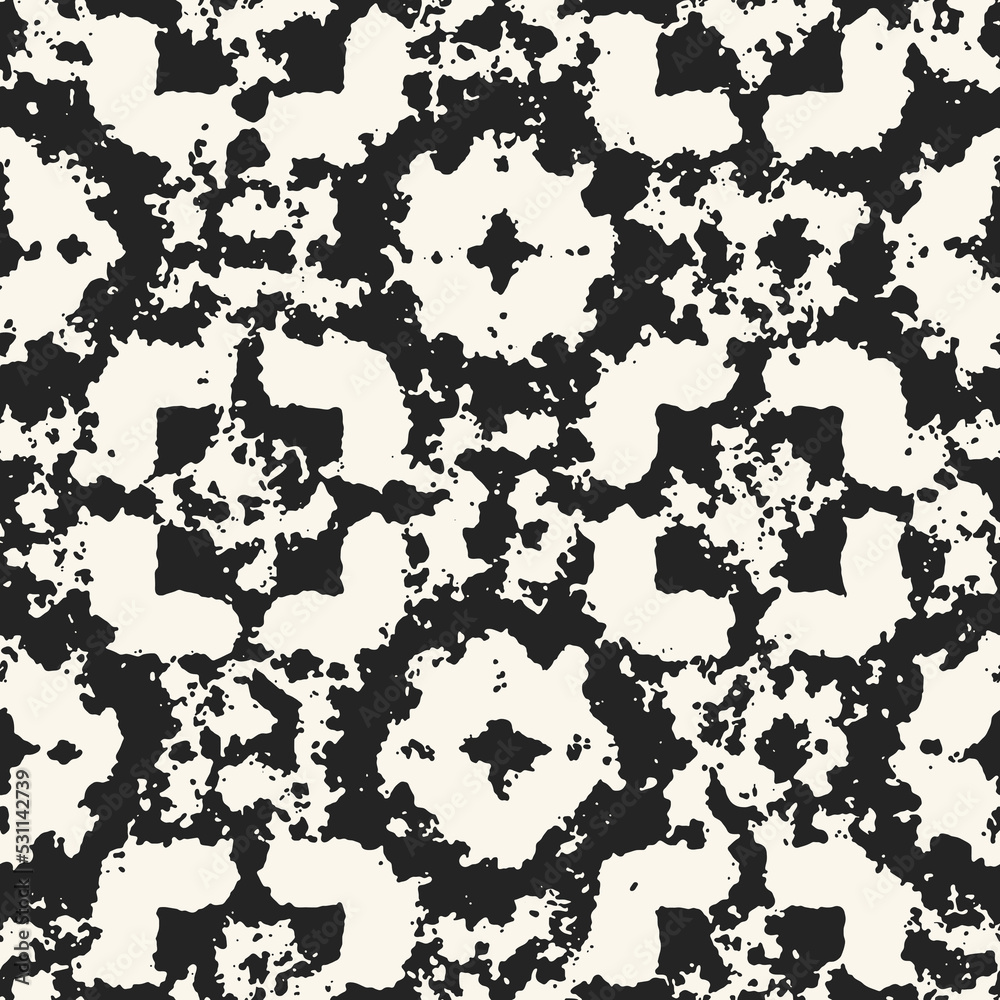 Marbled Ink Textured Kaleidoscope Pattern