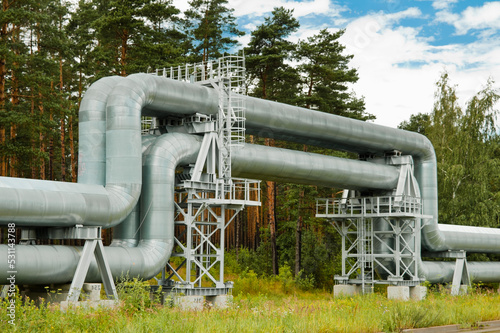 pipeline, pictured pipeline in the background blue sky and forest